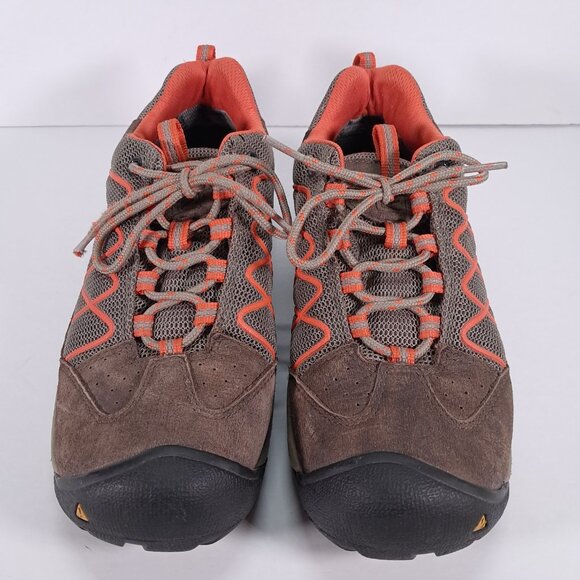 Keen Hiking Shoes Women 9.5 Leather Brown Orange Outdoor 1009557 Low Top - Picture 8 of 16